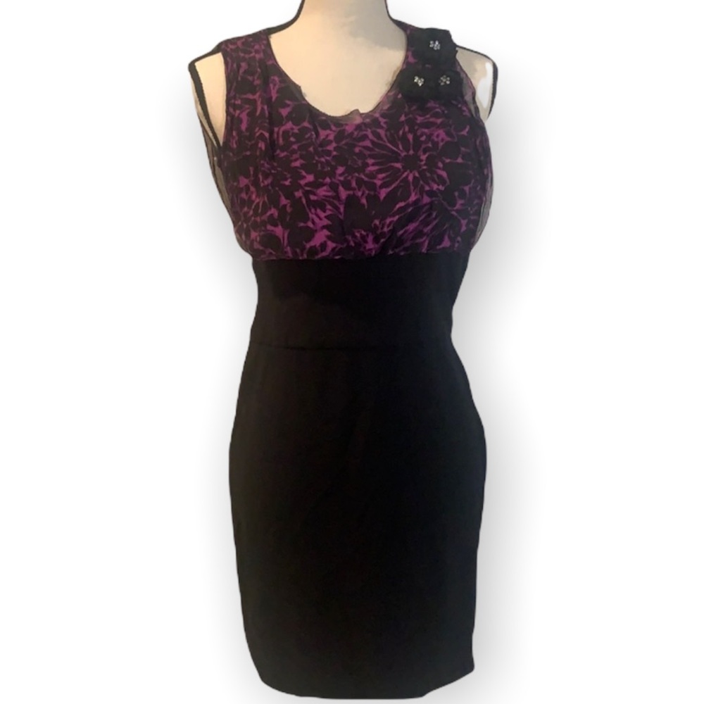 Talyor petite purple & black Dress  size 2P